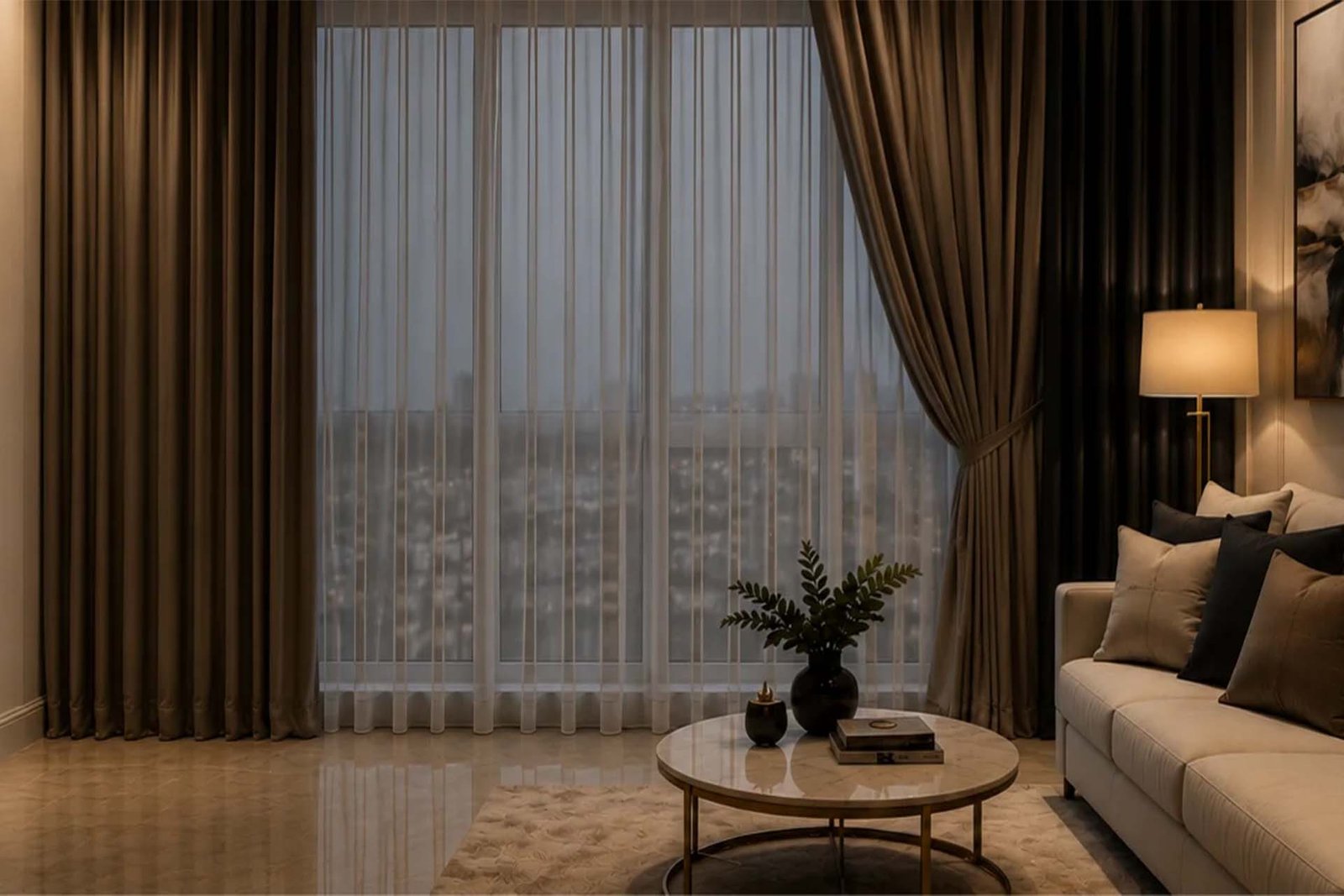 Lavagem profissional de cortinas — soluções ecológicas
